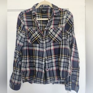 Topshop plaid flannel in size 4